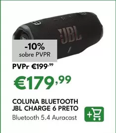 Jbl - Coluna Bluetooth Charge 6 Preto