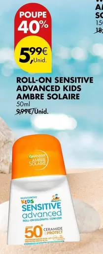 Asus - Roll-on Sensitive Advanced Kids Ambre Solaire
