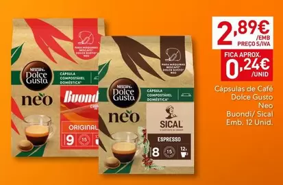 Nescafé - Capsulas De Cafe Dolce Gusto Buondi/Sical