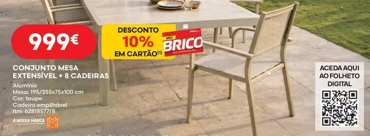 A+ - Conjunto Mesa Extensvel + 8 Cadeiras