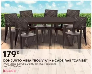 Conjunto Mesa "bolivia" + 6 Cadeiras "caribe"