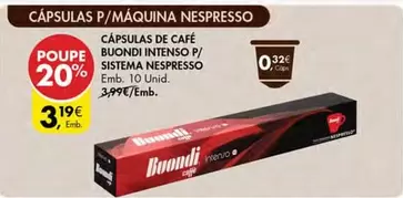 Nespresso - Cápsulas De Café Intenso P/ Sistema