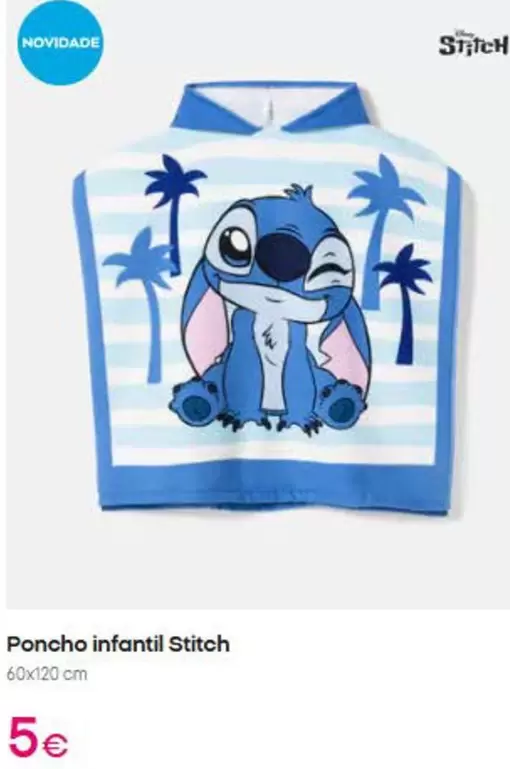 Poncho Infantil Stitch