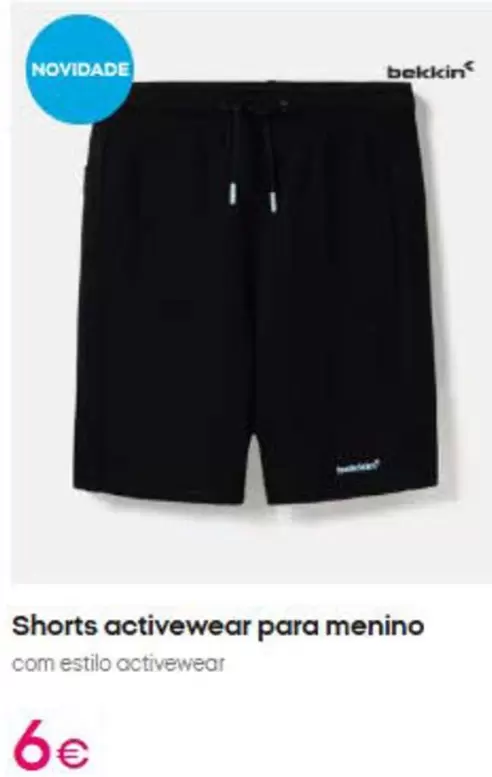 Bekkin - Shorts Activewear Para Menino