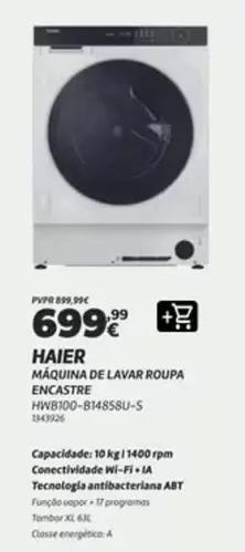 Haier - Máquina De Lavar Roupa Encastre
