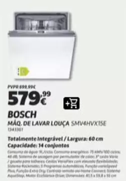 Bosch - Máquina De Lavar Louça SMV4HVX15E