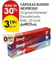 Nespresso - Cápsulas Buondi