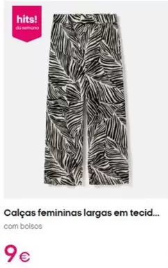 .Com - Calças Femininas Largas Em Tecid