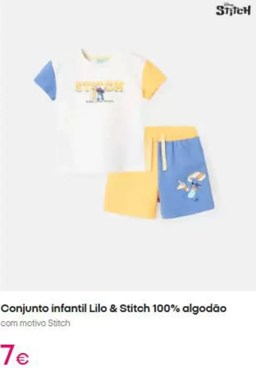 .Com - Conjunto Infantil Lilo & Stitch 100% Algodão