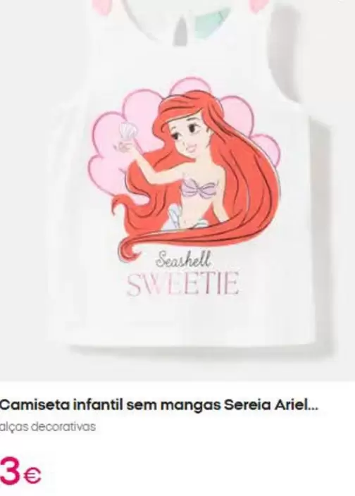 sereia - Camiseta Infantil Sem Mangas