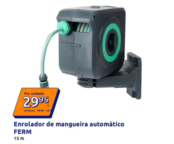 Ferm - Enrolador De Manguera Automático