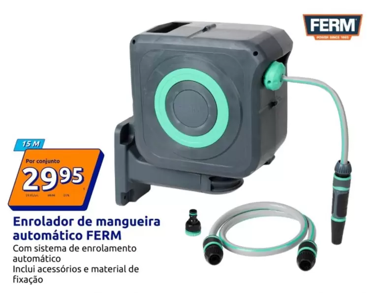 Ferm - Enrolador De Mangueira Automático