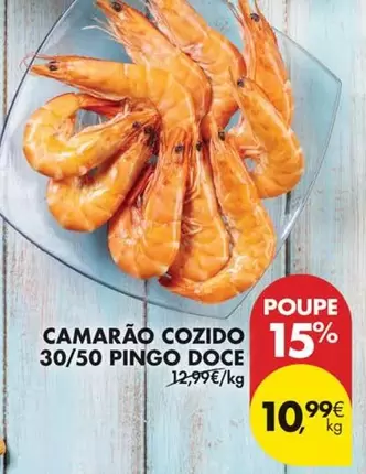 pingo doce - Camarão Cozido 30/50 Pingo Doce
