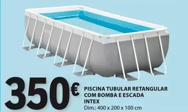 Intex - Piscina Tubular Retangular Com Bomba E Escada