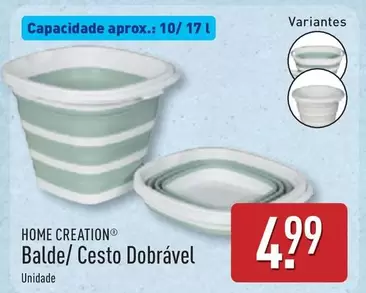home creation - Balde/ Cesto Dobrável