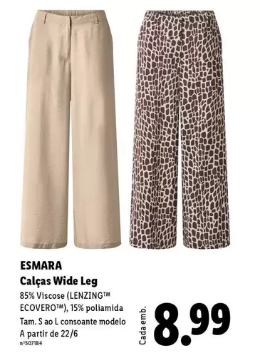 Esmara -  Calças Wide Leg