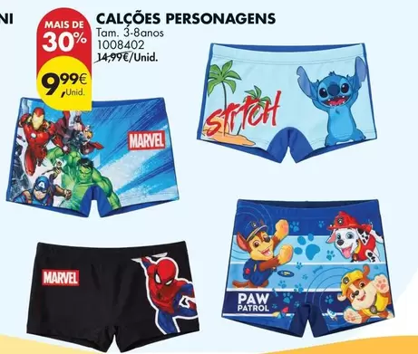 Marvel - Calçoes Personagens