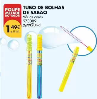 Valor - Tubo De Bolhas De Sabao