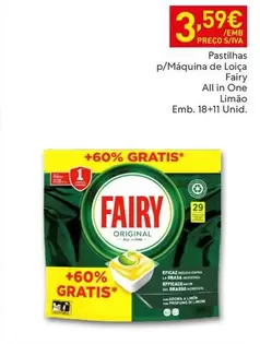 Fairy - Pastillas Maquina De Loiça All In One Limao