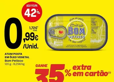 Bom Petisco - Atum Posta Em Oleo Vegetal