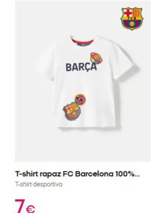 T-shirt Rapaz Fc Barcelona 100%