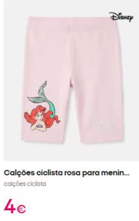 Disney - Calçoes Ciclista Rosa Para Menin...