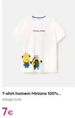 Minions - T-shirt Homem 100%