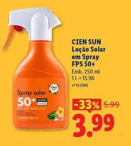 Cien - Loção Solar Em Spray FPS 50+