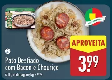 Pato -  Desfiado Com Bacon E Chourico