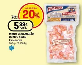 Pescanova - Miolo De Camarão Cozido 40/60