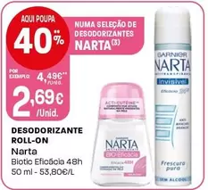 Garnier - Desodorizante Roll - On Narta