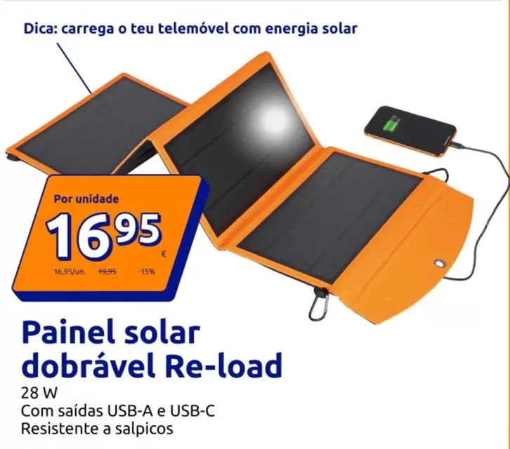 Painel Solar Dobrável Re-load