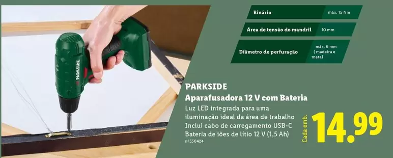 parkside - AparafaSadora 12 V Com Bateria