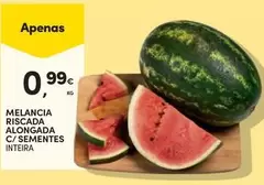 Melancia Riscada Alongada C/ Sementes Inteira