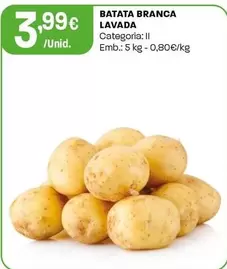 Batata Branca Lavada