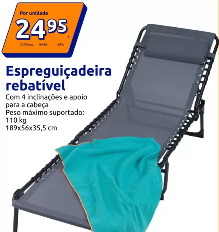 Espreguiçadeira Rebatível 