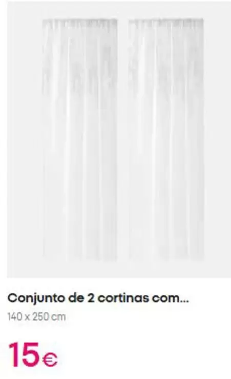 Conjunto De 2 Cortinas Com...