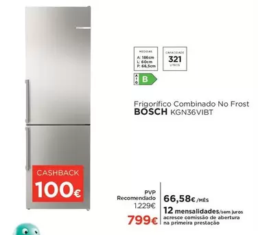 Bosch - Frigorífico Combinado No Frost KGN36VIBT