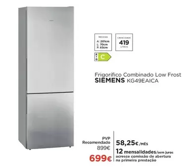 Siemens - Frigorifico Combinado Low Frost