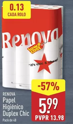 Renova - Papel Higiénico Duplex Chic