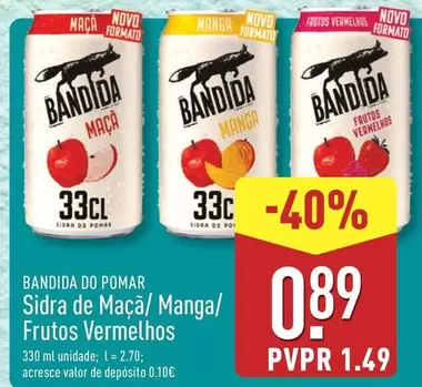 Bandida do Pomar - Sidra De Maçã/Manga/Fruts Vermelhos