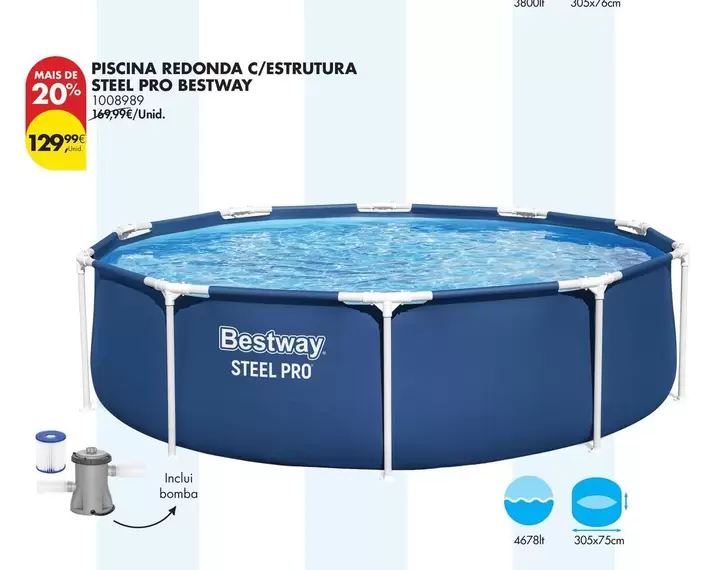 Bestway - Piscina Redonda C/estrutura Steel Pro