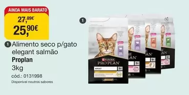 Purina - Proplan Alimento Seco P/Gato Elegant Salmão
