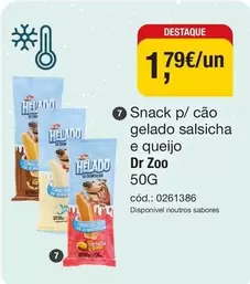 Dr Zoo - Snack P/Cão Gelado Salsicha E Queijo