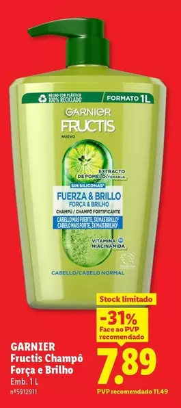 Garnier - Fuctis Champo Força Brillo