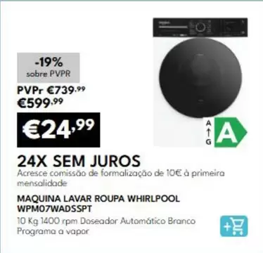A+ - Maquina Lavar Roupa Whirlpool WPM07WadSSPT