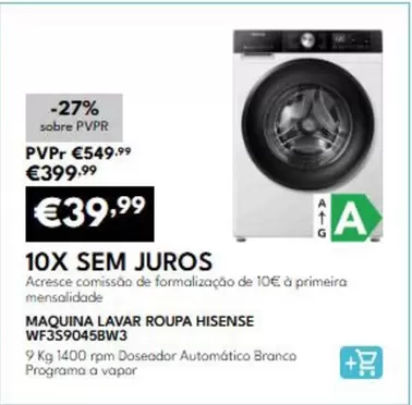 Hisense - Maquina Lavar Roupa
