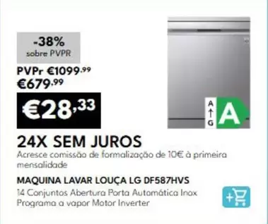 LG - Maquina Lavar Louca Lg Df587hvs