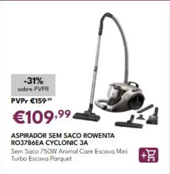 Rowenta - Aspirador Sem Saco Ro3786a Cyclonic 3a