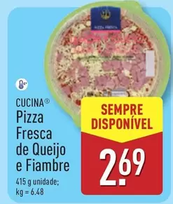 Pizza Fresca De Queijo E Fiambre
